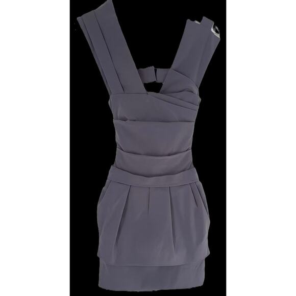 Preen By Thornton Bregazzi Grey Cocktail Mini Dress - Picture 9 of 9